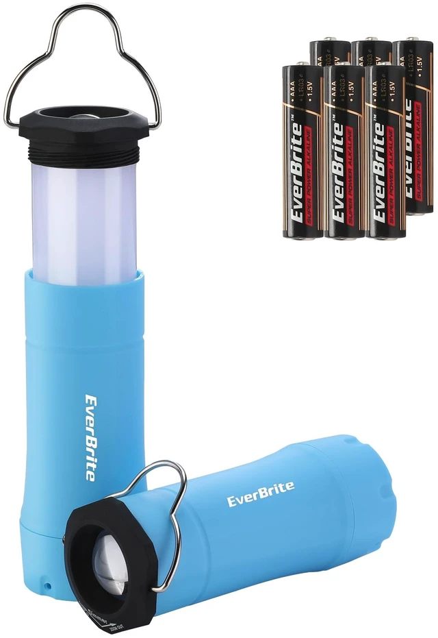 Main image of 2-in-1 Mini Lantern and Flashlight 2 Pack, Zoomable Lantern | Zoomable Flashlight Lantern Camo, 3 Modes, Camping Essentials, Battery Powered Lantern for Hurricane, Hiking, Emergency, Home