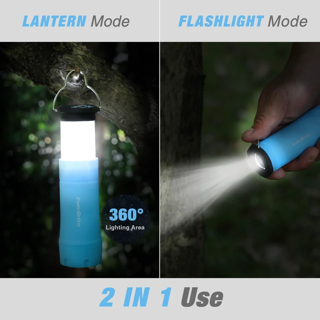Alt view image 3 of 7 - 2-in-1 Mini Lantern and Flashlight 2 Pack, Zoomable Lantern | Zoomable Flashlight Lantern Camo, 3 Modes, Camping Essentials, Battery Powered Lantern for Hurricane, Hiking, Emergency, Home