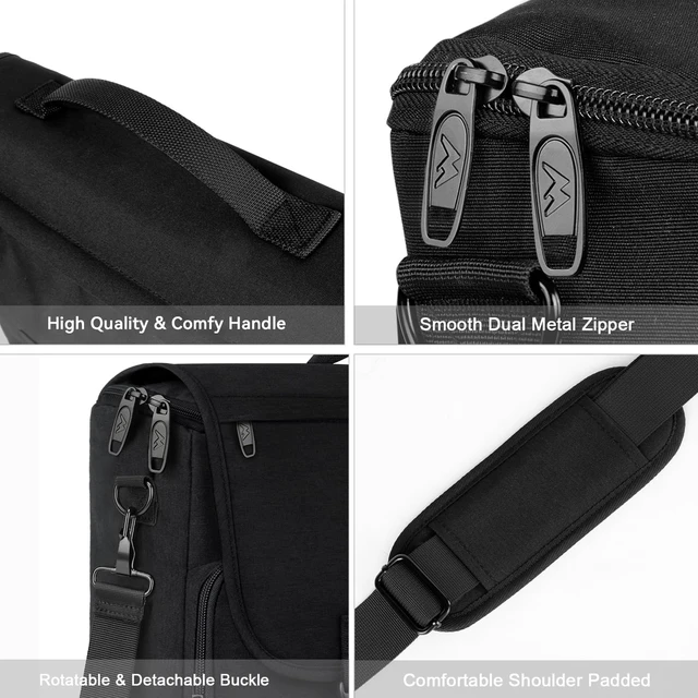 Alt view image 4 of 7 - Messenger Bag for Men, School Bag Men's Laptop Briefcases for Work | Laptop Bag 15.6 inch, Men Shoulder Bag Lightweight Computer Bag Water-resistant Crossbody Satchel for Office & College, Black