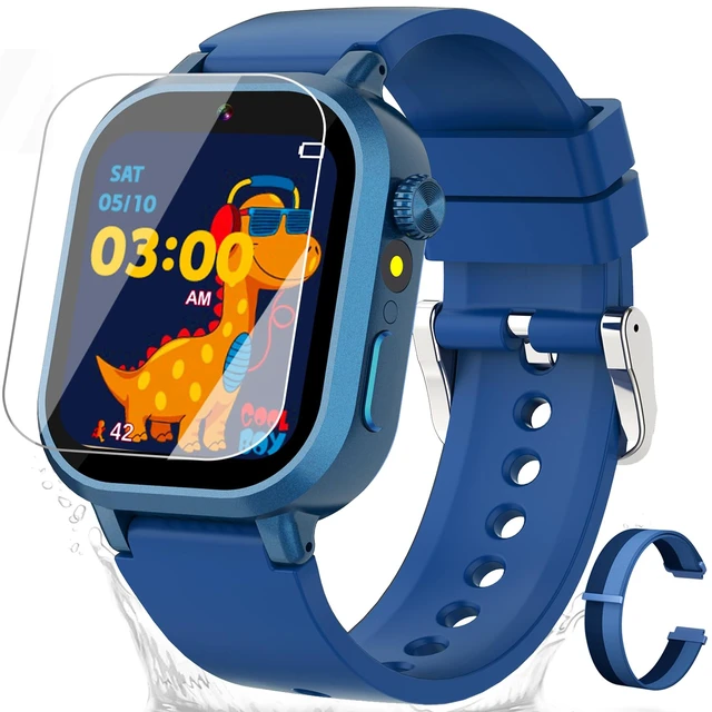 Main image of Waterproof Smart Watch for Kids Boys Ages 5-12 with 39 Games, HD Camera, Video, Music, Habit Tracking, Alarm, Pedometer, Kids Smart Watch Chrismars Birthday Gift for Boys Age 5 6 7 8(Blue)