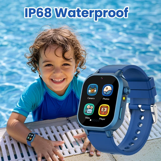 Alt view image 4 of 7 - Waterproof Smart Watch for Kids Boys Ages 5-12 with 39 Games, HD Camera, Video, Music, Habit Tracking, Alarm, Pedometer, Kids Smart Watch Chrismars Birthday Gift for Boys Age 5 6 7 8(Blue)
