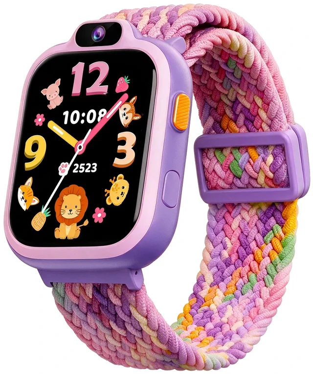 Main image of Kids Smart Watch, Fitness Tracker with Camera Boys Girls 3-14 | Pedometer, Heart Rate, Sleep Tracker, Waterproof, Puzzle Games, Music, Video, Photo, Alarm, 80+ Sports, 100+ Dials, Gift