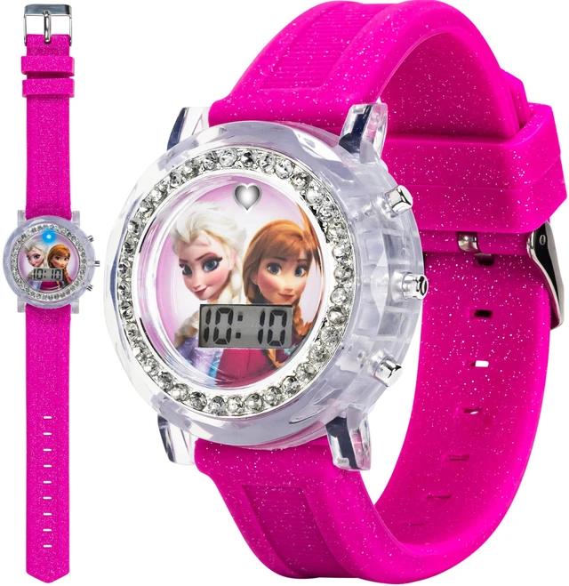 Main image of Frozen Elsa and Anna LCD Watch with Silicone Band