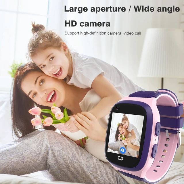 Alt view image 5 of 7 - 4G Kids Smart Watch with GPS Tracker Two Way Calling Camera Video Voice Chat SOS Pedometer Stopwatch Waterproof School Mode Alarm Clock Puzzle Games Smartwatches Gift for Boys Girls Age 4-12