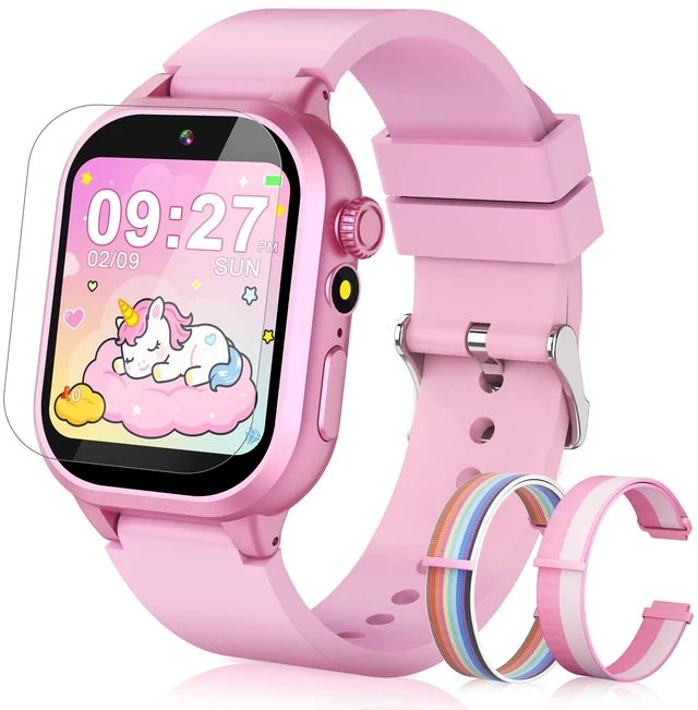 Main image of Kids Smart Watch Girls Gift for Girl Aged 5-12, 40 Games, Camera Video Pink | HD Touchscreen Kids Watch, Music, Pedometer,Habit Tracking, Story,Learn Card,Toy Birthday Gifts for Girls Age 5 6 7 8 9 10