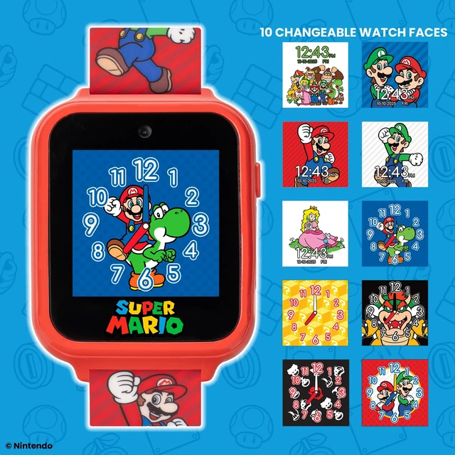 Alt view image 2 of 4 - Super Mario Kids Interactive Smartwatch with Camera, Custom Watch Faces Fits Wrists 5.5'' to 8''