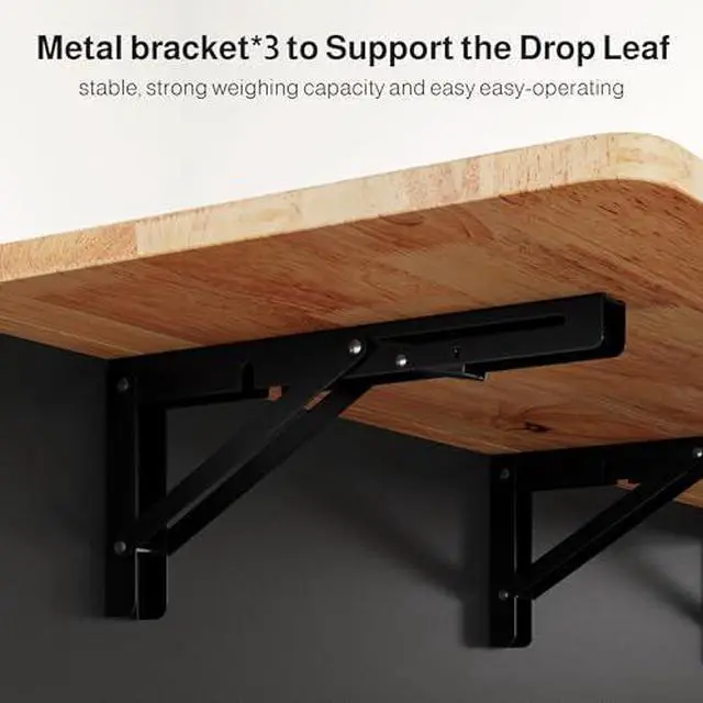Alt view image 5 of 7 - Ahomly Kitchen Island with Storage, Island Table for Kitchen with Drop Leaf, 5 Wheels, a Drawer, Spicy Rack and Towel Bar, Black
