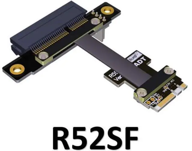 Alt view image 2 of 7 - ADT-Link M.2 WiFi A.E Key A+E to PCI-e 4X x4 Riser Extender Adapter Card Ribbon Gen3.0 Cable AE Key A E for PCIE 3.0 x1 x4 x16 M2 Card (40cm,R52SF)