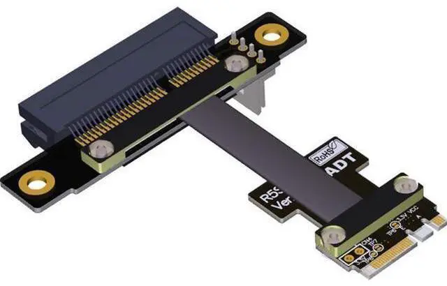 Main image of ADT-Link M.2 WiFi A.E Key A+E to PCI-e 4X x4 Riser Extender Adapter Card Ribbon Gen3.0 Cable AE Key A E for PCIE 3.0 x1 x4 x16 M2 Card (40cm,R52SF)