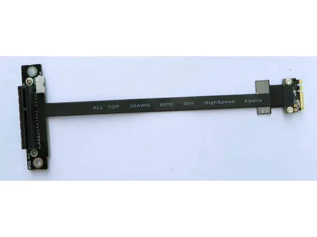 Alt view image 7 of 7 - ADT-Link M.2 WiFi A.E Key A+E to PCI-e 4X x4 Riser Extender Adapter Card Ribbon Gen3.0 Cable AE Key A E for PCIE 3.0 x1 x4 x16 M2 Card (80cm,R52SL)
