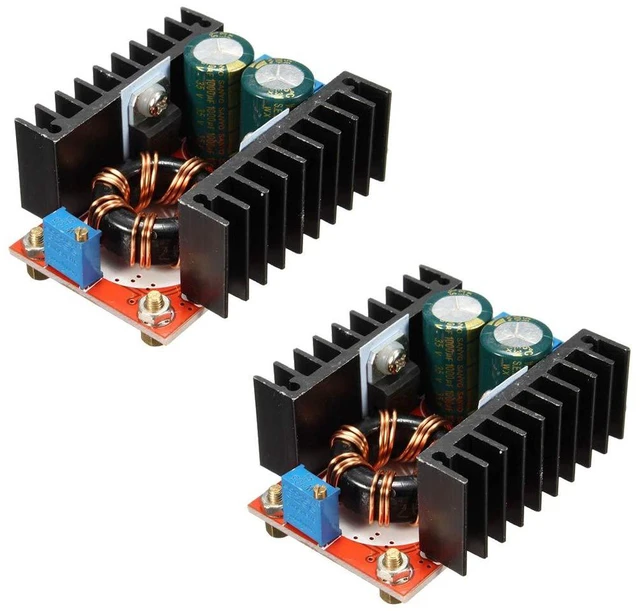 Main image of TERRA HAVEN 2pcs 150W 10-32V to 12-35V Voltage Adjustable 6A DC Boost Converter Step Up 10-32V to 12-35V Voltage Charger Module Power Supply Inverters Converter