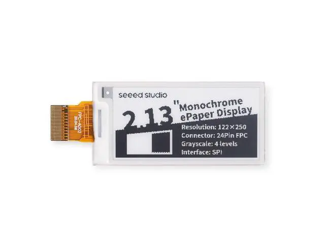 Alt view image 2 of 7 - 1pc 2.13 Inch Monochrome ePaper Display, 122x250 Resolution