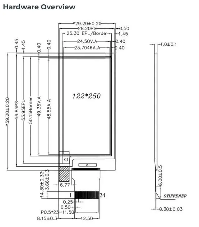 Alt view image 7 of 7 - 1pc 2.13 Inch Monochrome ePaper Display, 122x250 Resolution