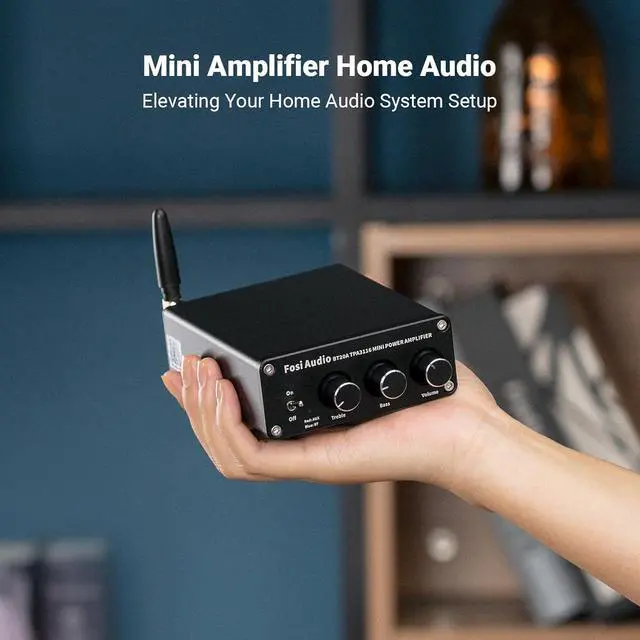 Alt view image 6 of 7 - BT20A Bluetooth Stereo Amplifier, 2 Channel Home Audio Component Amplifiers for Passive Speakers, Mini Class D Amp Receiver 200W for Indoor/Outdoor/Garage/Ceiling/Bookshelf Speaker