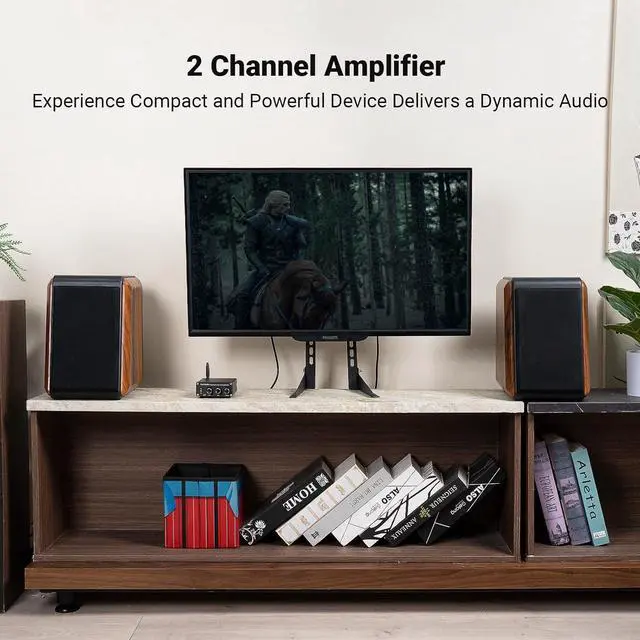Alt view image 7 of 7 - BT20A Bluetooth Stereo Amplifier, 2 Channel Home Audio Component Amplifiers for Passive Speakers, Mini Class D Amp Receiver 200W for Indoor/Outdoor/Garage/Ceiling/Bookshelf Speaker