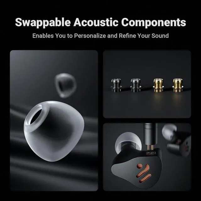 Alt view image 7 of 7 - IM4 Open-Back IEM Earphones, in Ear Monitor Wired Earbuds, 10mm Single Dynamic Driver, IEMs for Audiophiles, Gaming and Studio, 3.5mm 2-Pin 0.78mm Detachable Cables, N52 Dual Magnets