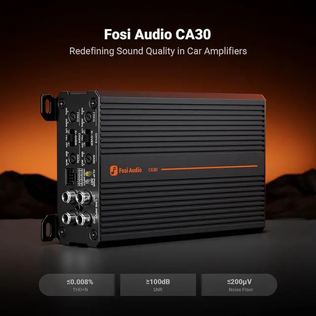 Alt view image 3 of 7 - CA30 4 Channel Car Amplifier Mini Class D 200x4 Peak 400 Watts, Micro Compact Amp Mono Subwoofer, RCA/High Level Input, 320W 2 Bridgeds, Low Noise HiFi for Vehicle Stereo Audio Sound System