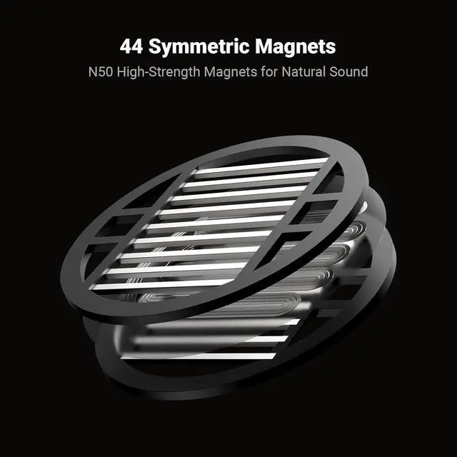 Alt view image 6 of 7 - i5 Open-Back Planar Magnetic Headphones with 97mm Ultra-Large Diaphragm, CNC Metal & Walnut Wood, Audiophile Wired Studio Headphones for Multi-Source Devices