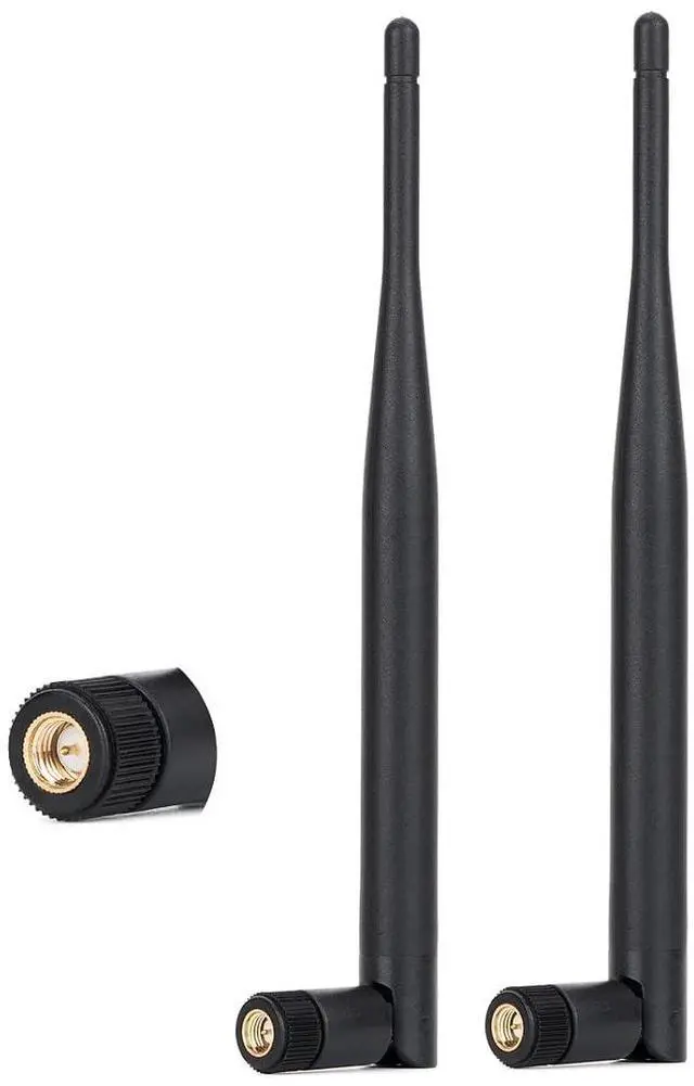 Main image of Bluetooth Antenna WiFi SMA Male PC 2.4GHz 6dBi Single Band Boost Bluetooth Audio Range for Home Office Wireless Network Router IP Camera Amplifier Wireless Range Extender 2 Pack (SMA-Male)