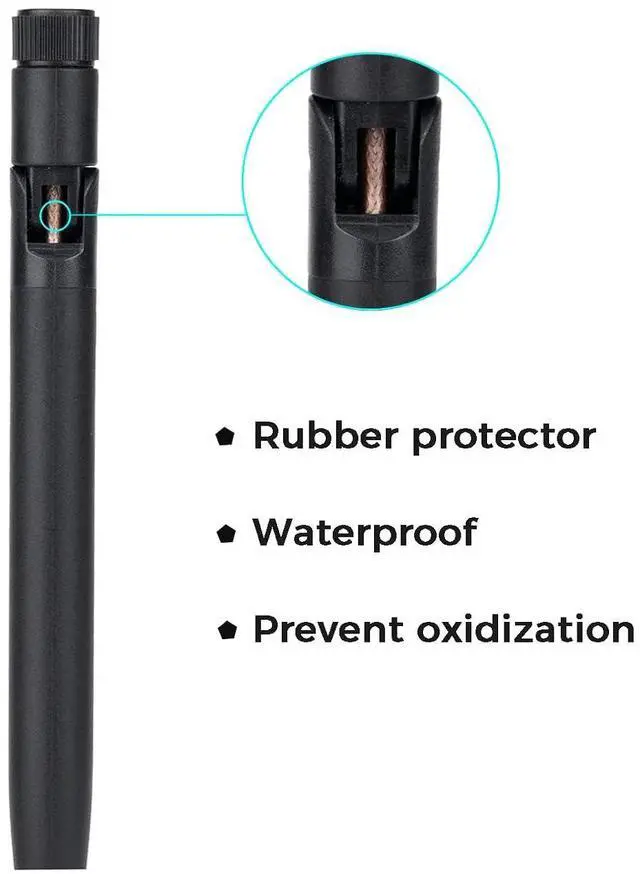 Alt view image 4 of 7 - Bluetooth Antenna WiFi SMA Male PC 2.4GHz 6dBi Single Band Boost Bluetooth Audio Range for Home Office Wireless Network Router IP Camera Amplifier Wireless Range Extender 2 Pack (SMA-Male)