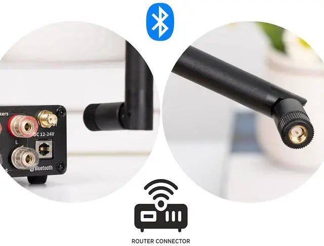 Alt view image 6 of 7 - Bluetooth Antenna WiFi SMA Male PC 2.4GHz 6dBi Single Band Boost Bluetooth Audio Range for Home Office Wireless Network Router IP Camera Amplifier Wireless Range Extender 2 Pack (SMA-Male)
