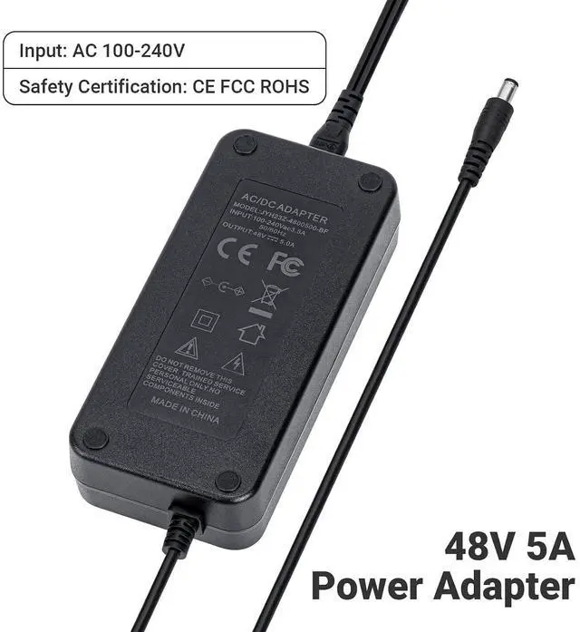 Alt view image 4 of 7 - 48V 5A Power Adapter Supply for Home Audio Bluetooth Stereo Receiver Amplifier Mini Hi-Fi Class D Integrated Amp