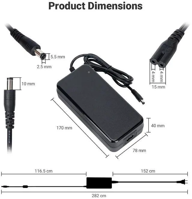Alt view image 2 of 7 - 48V 5A Power Adapter Supply for Home Audio Bluetooth Stereo Receiver Amplifier Mini Hi-Fi Class D Integrated Amp