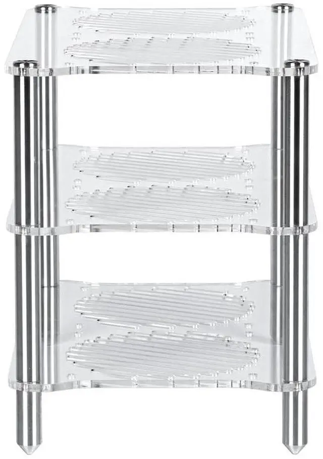 Alt view image 2 of 7 - Acrylic Amplifier Rack for Cooling Fan, Sturdy Audio Equipment Rack for Home Theater, HiFi and AV Component Rack, Ventilated Speaker Stand for Studio and Audio Devices
