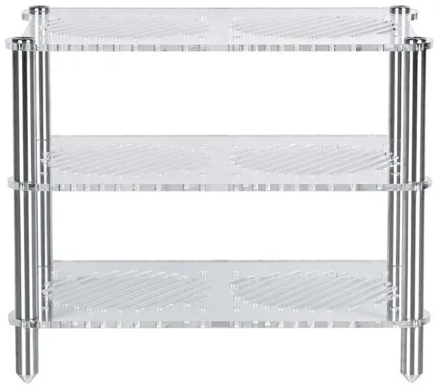 Alt view image 5 of 7 - Acrylic Amplifier Rack for Cooling Fan, Sturdy Audio Equipment Rack for Home Theater, HiFi and AV Component Rack, Ventilated Speaker Stand for Studio and Audio Devices