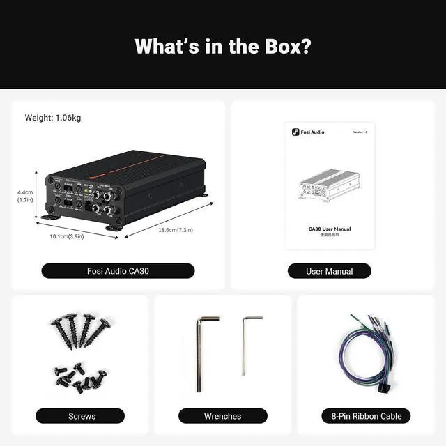Alt view image 7 of 7 - CA30 4 Channel Car Amplifier Mini Class D 200x4 Peak 400 Watts, Micro Compact Amp Mono Subwoofer, RCA/High Level Input, 320W 2 Bridgeds, Low Noise HiFi for Vehicle Stereo Audio Sound System