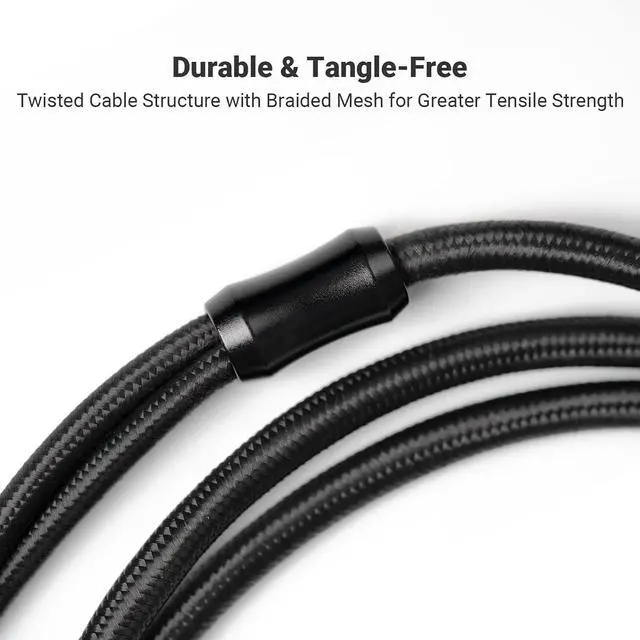 Alt view image 3 of 5 - Dual 3.5mm to 4.4mm Cable for i5 Planar Magnetic Headphones 4.9Ft