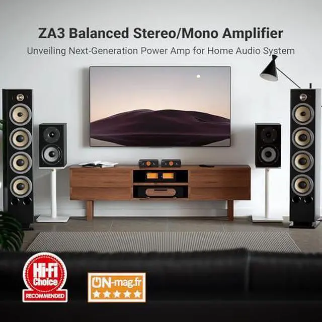 Alt view image 6 of 7 - BT20A MAX Stereo Power Amplifier, 300W x 2 Hi-Fi Audio Amp with PFFB Technology, LDAC Bluetooth 6.0+Fosi Audio ZA3 Balanced Stereo Amplifier Home Audio Component Mini 2 Channel Mono Amp