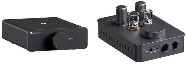 Main image of V3 Stereo Amplifier Home Audio Class D Mini Amp 2 Channel Audio Component and GR70 Tube Headphone Amp Preamp Mini HiFi Preamplifier for Home Audio
