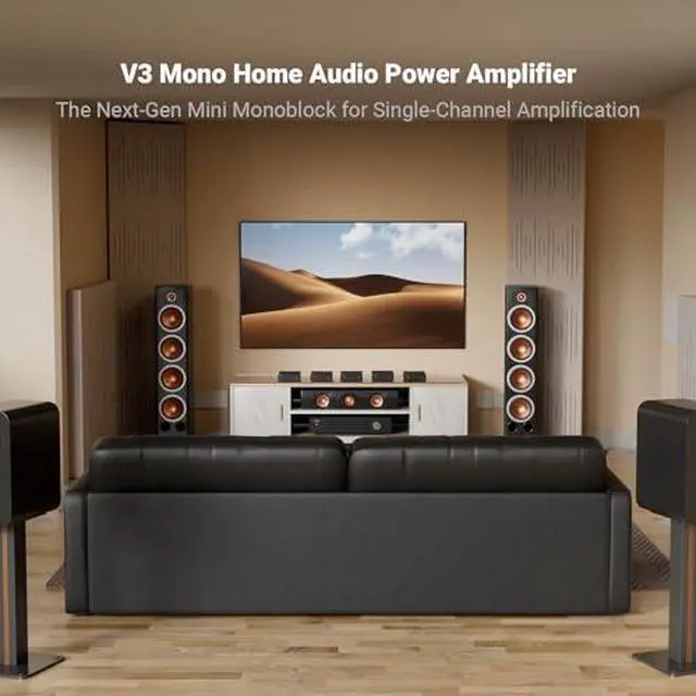 Alt view image 2 of 7 - V3 Mono Power Amplifier and ZA3 Balanced Stereo Amplifier for Home Theater