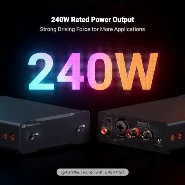 Alt view image 4 of 7 - 48V 10A Power Supply and V3 Mono Power Amplifier for Home Audio Speakers with 48V 5A Power Supply