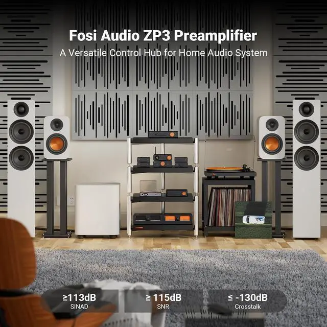 Alt view image 2 of 7 - ZP3 Balanced Preamp for Home Audio and 3.5mm to RCA Cable 3.9Ft