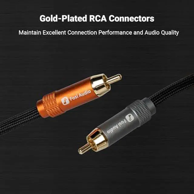 Alt view image 7 of 7 - BT20A MAX Stereo Power Amplifier, 300W x 2 Hi-Fi Audio Amp with PFFB Technology+Fosi Audio 2RCA to 2RCA Cable 3.9Ft, Gold-Plated 2 RCA Male to 2 RCA