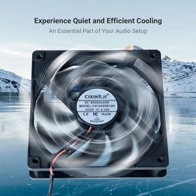 Alt view image 6 of 7 - V3 Mono Power Amplifier for Home Audio Speakers and USB C 5V Cooling Fan