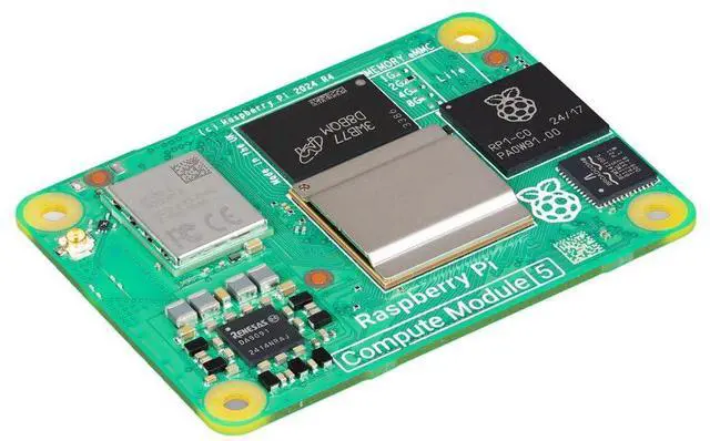 Main image of Raspberry Pi Compute Module 5 Wireless, 16GB RAM, 16GB eMMC, Quad-Core Arm Cortex-A76, Dual 4Kp60 HDMI, Wi-Fi and Bluetooth - CM5116016