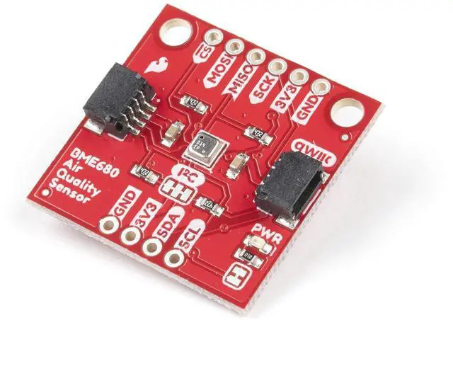 Main image of Environmental Sensor Breakout - BME680 (Qwiic) - Combine Gas sensor Temperature Humidity & Barometric pressure sensing for complete environmental sensor 1 inch x 1 inch footprint No soldering