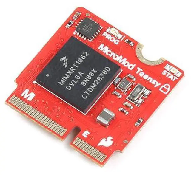Main image of MicroMod Teensy Processor with Copy Protection, NXP iMXRT1062 chip, M.2 MicroMod Connector Dimensions: 22mm x 22mm x 15mm