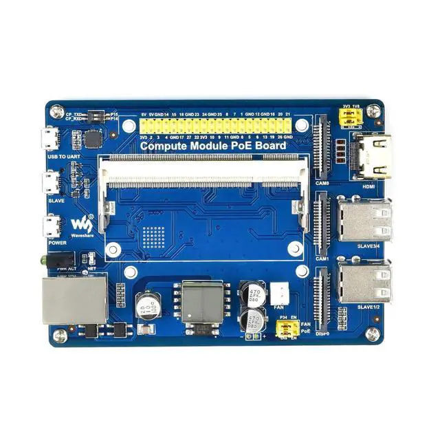 Alt view image 4 of 5 - CM3 CM4S IO Board PoE USB Expansion Board for RasPi RPI Raspberry Pi Compute Module 3 Lite 4S Projects Carrier Board Base Board Accessories 4GB 8GB 16GB RAM Starter Kit