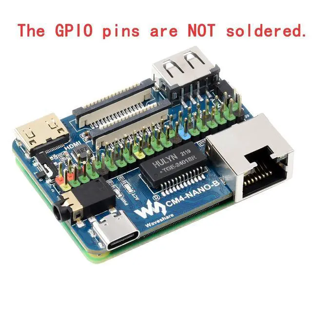 Alt view image 3 of 3 - 5V MINI CM4 IO Board CM4-NANO-B Carrier Board for RasPi RPI Raspberry Pi Compute Module 4 Lite eMMC USB Ethernet Expansion Board PICM4 4GB 8GB 16GB 32GB RAM