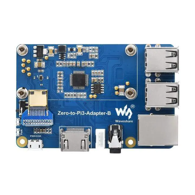 Alt view image 3 of 3 - Zero 2 W Alternative Hats Expansion Board Compatible with for RasPi Raspberry Pi 0 2W to 3B Development Board Projects Adapter Pi0 PiZero Zero2 Zero2W Accessories Breakout Shield