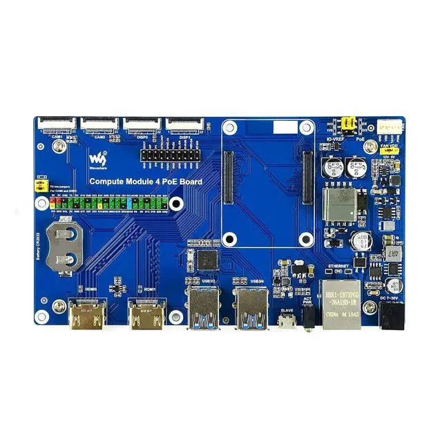 Alt view image 3 of 4 - POE IO I/O Expansion Board USB 3.0 RJ45 Ethernet Interface Hub Breakout for RPI Raspberry Pi Compute Module 4 CM4 Lite 4GB 8GB