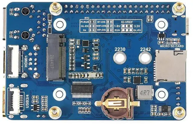 Alt view image 2 of 5 - Mini Base USB HUB IO I/O Breakout Expansion Board for RPI Raspberry Pi Compute Module 4 CM4 4GB 8GB, with 40PIN GPIO Interface RJ45 Ethernet