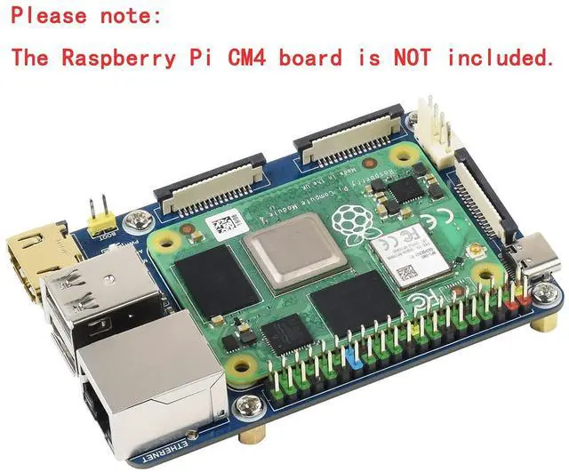 Alt view image 3 of 5 - Mini Base USB HUB IO I/O Breakout Expansion Board for RPI Raspberry Pi Compute Module 4 CM4 4GB 8GB, with 40PIN GPIO Interface RJ45 Ethernet