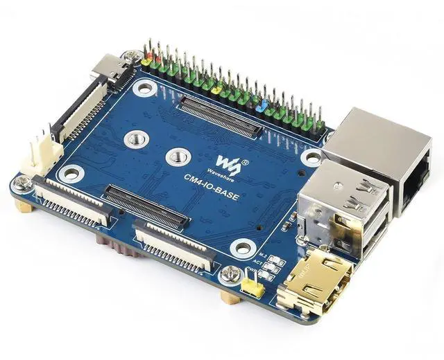 Alt view image 4 of 5 - Mini Base USB HUB IO I/O Breakout Expansion Board for RPI Raspberry Pi Compute Module 4 CM4 4GB 8GB, with 40PIN GPIO Interface RJ45 Ethernet