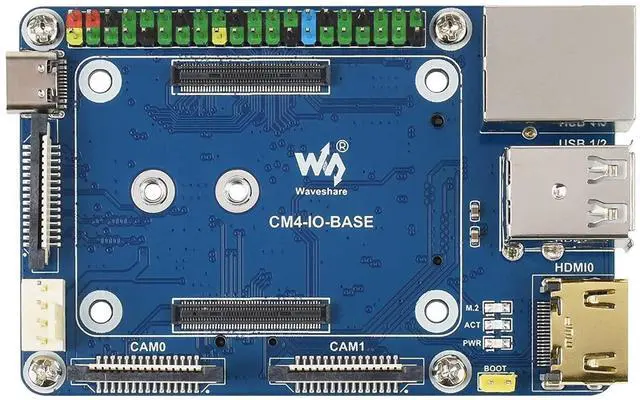 Alt view image 5 of 5 - Mini Base USB HUB IO I/O Breakout Expansion Board for RPI Raspberry Pi Compute Module 4 CM4 4GB 8GB, with 40PIN GPIO Interface RJ45 Ethernet