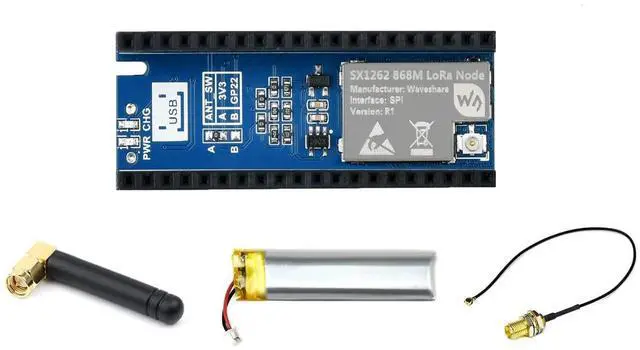 Main image of 915MHz SPI LoRa IoT Project HAT for RPI Raspberry Pi PICO 2 W PICO2 Starter Kit RP2040 RP2350 Expansion Board Programming Coding Accessories
